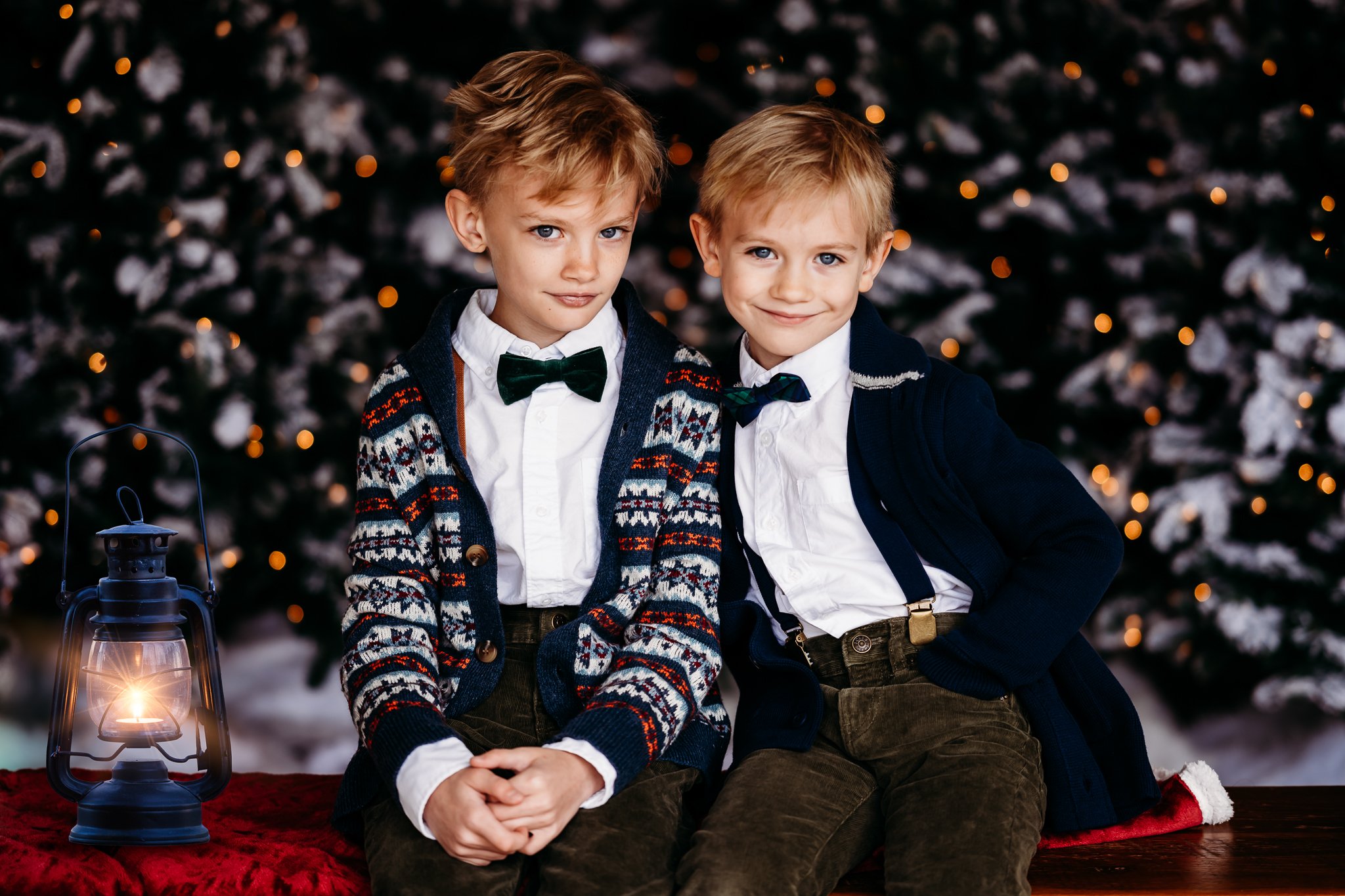 Christmas bow ties and brothers
